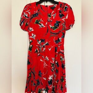 Topshop - Floral Red Dress